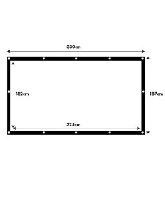 Maclean Ekran Projekcyjny 150", 330X187Cm, Obramowanie 25Mm 16:9, Haczyki Do Naciągu Mc-167 2