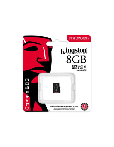 Kingston Microsdhc 8Gb Industrial C10 A1 Pslc Card
