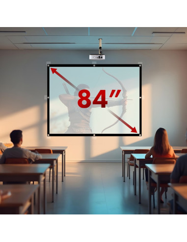 Maclean Ekran Projekcyjny 84", 175X131Cm, , Obramowanie 25Mm 4:3, Haczyki Do Naciągu Mc-166