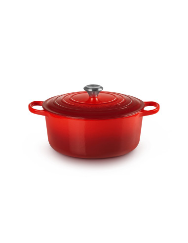 Le Creuset Signature Roaster Okrągły 28Cm Wiśniowy