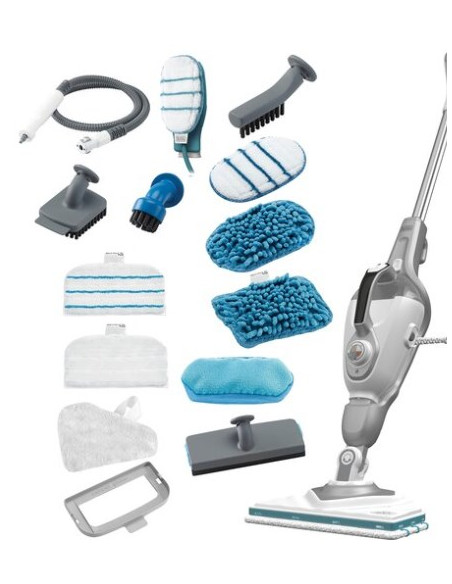 Black & Decker Steam-Mop + Steamitt Mop Parowy 0,5 L 1600 W Szary