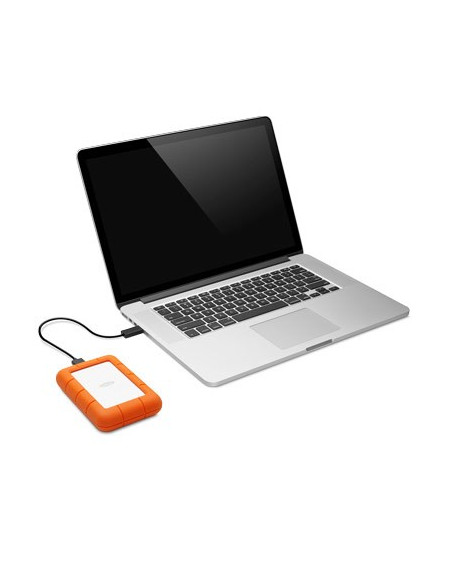 Lacie Rugged Mini Zewnętrzny Dysk Twarde 2 Tb 5400 Rpm Micro-Usb B 3.2 Gen 1 (3.1 Gen 1) Pomarańczowy, Srebrny