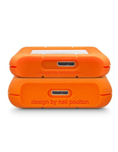 Lacie Rugged Mini Zewnętrzny Dysk Twarde 2 Tb 5400 Rpm Micro-Usb B 3.2 Gen 1 (3.1 Gen 1) Pomarańczowy, Srebrny