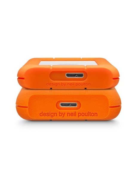 Lacie Rugged Mini Zewnętrzny Dysk Twarde 2 Tb 5400 Rpm Micro-Usb B 3.2 Gen 1 (3.1 Gen 1) Pomarańczowy, Srebrny