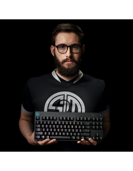 Klawiatura Logitech G915 Lightspeed Wrls Rgb Mech Kb/Gl Clicky - Carbon Us Intl