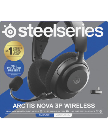 Słuchawki Steelseries Arctis Nova 3P Wireless For Playstation, Black