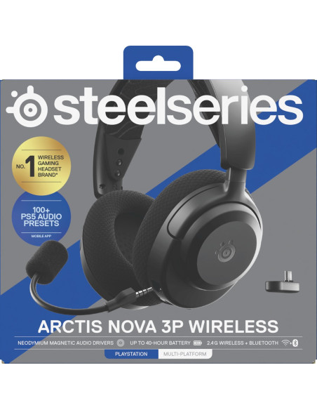 Słuchawki Steelseries Arctis Nova 3P Wireless For Playstation, Black