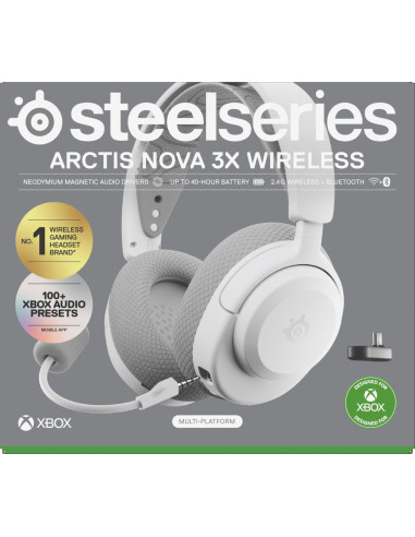 Słuchawki Steelseries Arctis Nova 3X Wireless For Xbox, White
