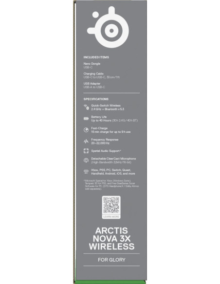 Słuchawki Steelseries Arctis Nova 3X Wireless For Xbox, Czarne