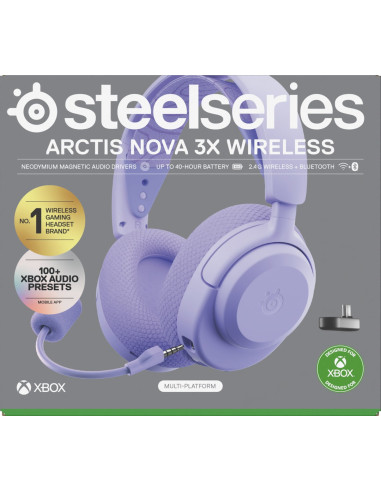 Słuchawki Steelseries Arctis Nova 3X Wireless For Xbox, Levander