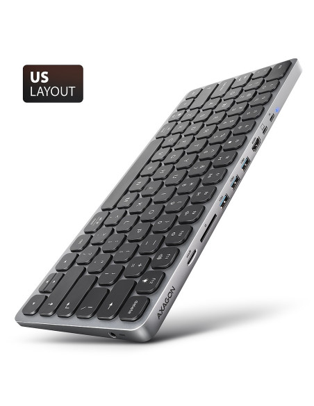 Axagon Hmc-Kb-Us Stacja Dokująca Przewodowa Usb 3.2 Gen 1 (3.1 Gen 1) Type-C Szary