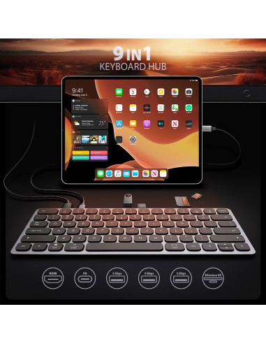 Axagon Hmc-Kb-Us Stacja Dokująca Przewodowa Usb 3.2 Gen 1 (3.1 Gen 1) Type-C Szary