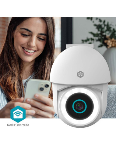 Kamera Zewnętrzna Nedis Smartlife Wifi, Ip65 Czujnik Ruchu, Night Vision, Biały