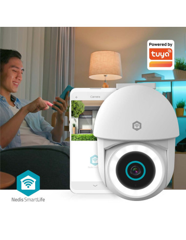 Kamera Zewnętrzna Nedis Smartlife Wifi, Ip65 Czujnik Ruchu, Night Vision, Biały