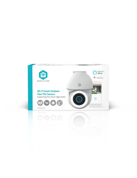 Kamera Zewnętrzna Nedis Smartlife Wifi, Ip65 Czujnik Ruchu, Night Vision, Biały