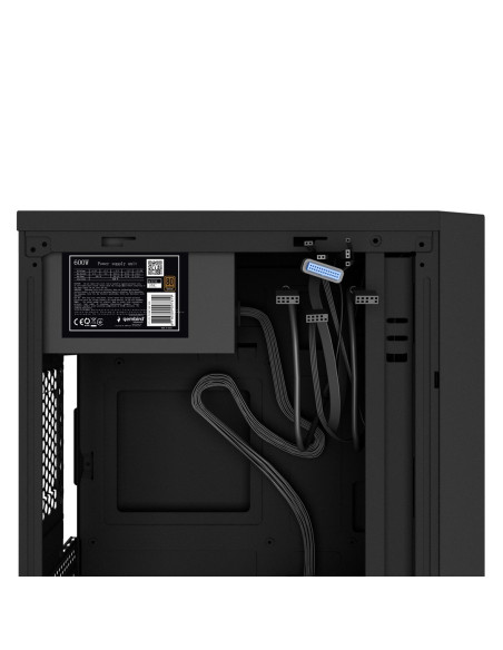 Gembird Obudowa Fornax K170 600W 80Plus Bronze Mini-Tower (1X Usb 3.1, 2X Usb 2.0, 1X Usb Typ-C, Czytnik Kart) Czarna