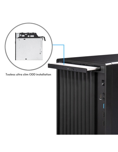 Chieftec Midi Tower Bs-20B-Op, Schwarz O.nt Czarny