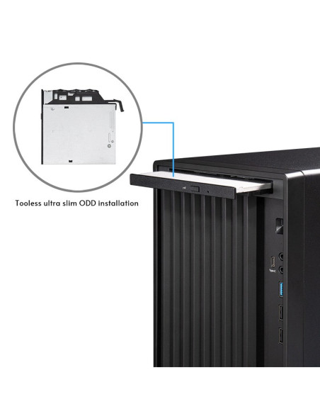Chieftec Midi Tower Bs-20B-Op, Schwarz O.nt Czarny