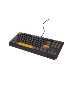 Genesis Thor 230 Tkl Klawiatura Gaming Usb + Rf Wireless + Bluetooth Qwerty Czarny, Szary, Pomarańczowy