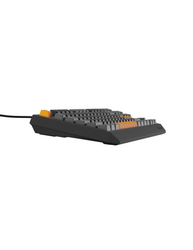Genesis Thor 230 Tkl Klawiatura Gaming Usb + Rf Wireless + Bluetooth Qwerty Czarny, Szary, Pomarańczowy
