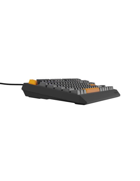 Genesis Thor 230 Tkl Klawiatura Gaming Usb + Rf Wireless + Bluetooth Qwerty Czarny, Szary, Pomarańczowy