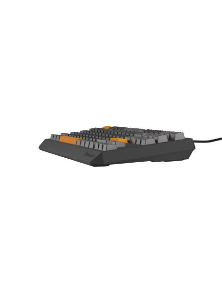 Genesis Thor 230 Tkl Klawiatura Gaming Usb + Rf Wireless + Bluetooth Qwerty Czarny, Szary, Pomarańczowy