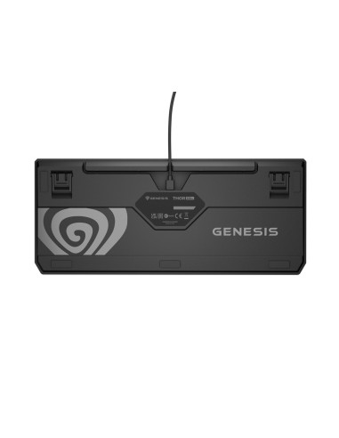 Genesis Thor 230 Tkl Klawiatura Gaming Usb + Rf Wireless + Bluetooth Qwerty Czarny, Szary, Pomarańczowy