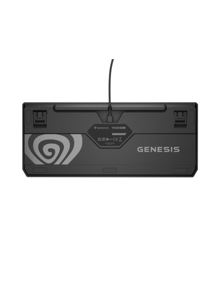 Genesis Thor 230 Tkl Klawiatura Gaming Usb + Rf Wireless + Bluetooth Qwerty Czarny, Szary, Pomarańczowy