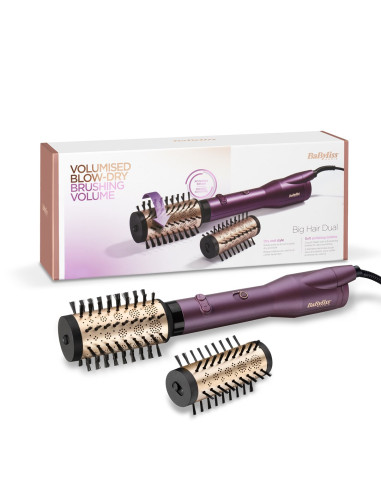 Babyliss Big Hair Dual Szczotka Z Gorącym Powietrzem Ciepły Czarny, Złoto Różowe, Fioletowy 650 W 2,5 M