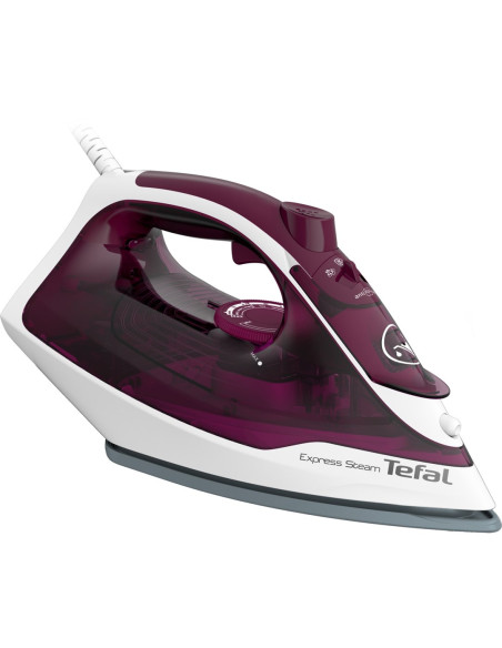 Tefal Express Steam Fv2835E0 Żelazko Żelazko Suche I Parowe Ceramiczna Stopa 2400 W Fioletowy, Biały