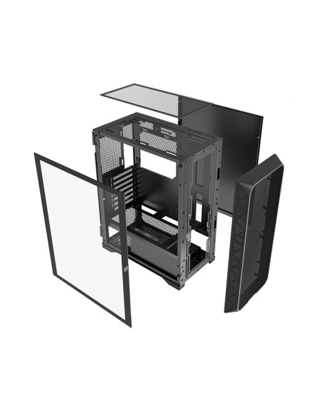 Gembird Obudowa Fornax M200 Mesh Midi-Tower (1X Usb 3.0, 1X Usb 2.0, 1X Usb Type-C) Black