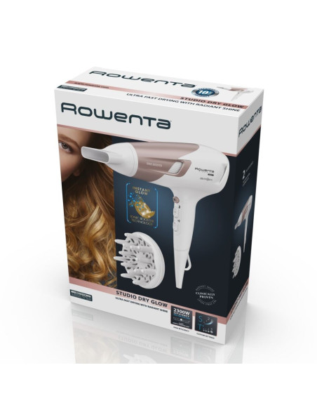 Rowenta Studio Dry Cv5830 Suszarka Do Włosów 2300 W Beżowy, Biały