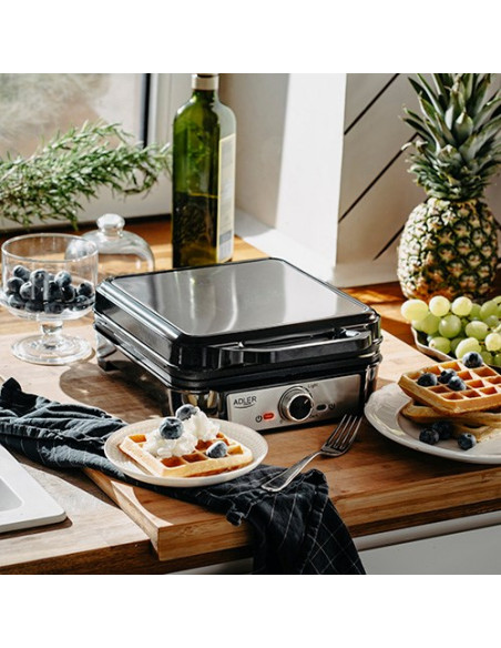 Adler Ad 3083 Gofrownica 4 Gofry 1800 W Czarny, Srebrny
