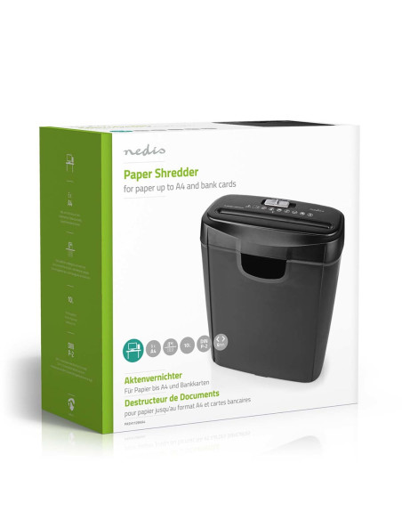 Niszczarka Do Papieru Nedis 10L Din P-2 190W Czarna