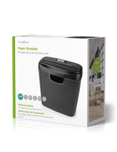 Niszczarka Do Papieru Nedis 10L Din P-2 190W Czarna