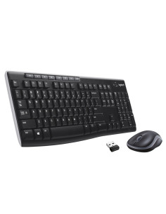 Klawiatura Membranowa Logitech Mk270 920-004508 (Usb (Radio 2.4 Ghz)  Kolor Czarny)