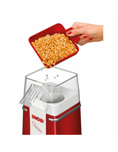 Unold Classic Urządzenie Do Robienia Popcornu Czerwony, Srebrny, Biały 900 W