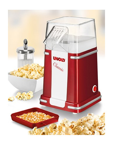Unold Classic Urządzenie Do Robienia Popcornu Czerwony, Srebrny, Biały 900 W