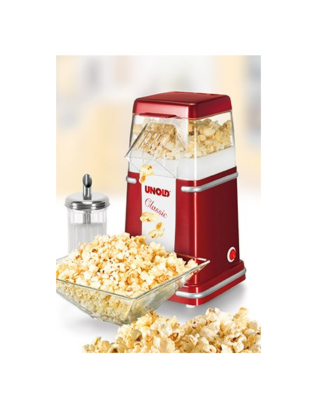 Unold Classic Urządzenie Do Robienia Popcornu Czerwony, Srebrny, Biały 900 W