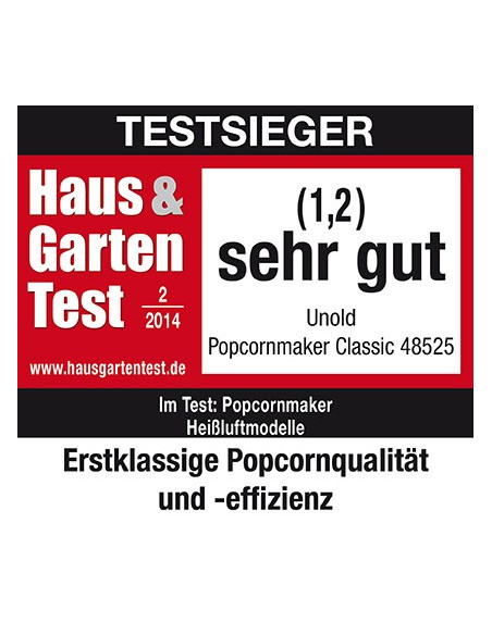 Unold Classic Urządzenie Do Robienia Popcornu Czerwony, Srebrny, Biały 900 W