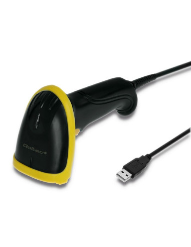 Qoltec 50867 Laserowy Czytnik Kodów 1D| 2D | Usb | Czarny