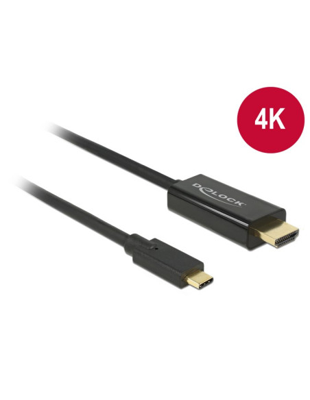 Delock 85259 Adapter Kablowy 2 M Usb Type-C Hdmi Czarny
