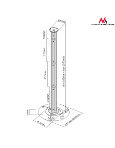 Uchwyt Sufitowy Do Projektora Maclean Mc-517 (80 Mm - 980 Mm  10 Kg  Kolor Srebrny) 2