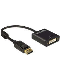 Delock 62599 Adapter Kablowy 0,2 M Displayport Dvi-I Czarny 2