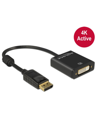 Delock 62599 Adapter Kablowy 0,2 M Displayport Dvi-I Czarny