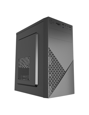 Gembird Obudowa Fornax K170 Mini-Tower (1X Usb 3.1, 2X Usb 2.0, 1X Usb Typ-C, Czytnik Kart, 2X Minijack) Czarna