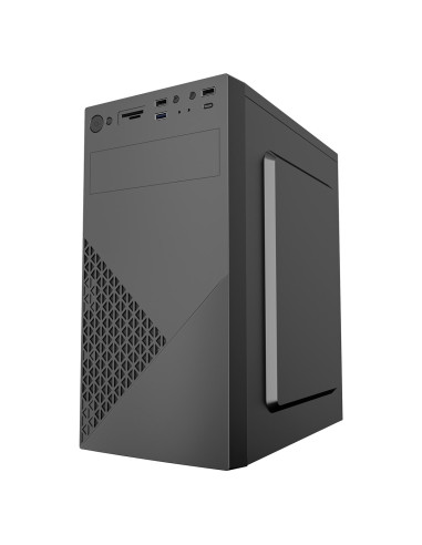 Gembird Obudowa Fornax K170 Mini-Tower (1X Usb 3.1, 2X Usb 2.0, 1X Usb Typ-C, Czytnik Kart, 2X Minijack) Czarna