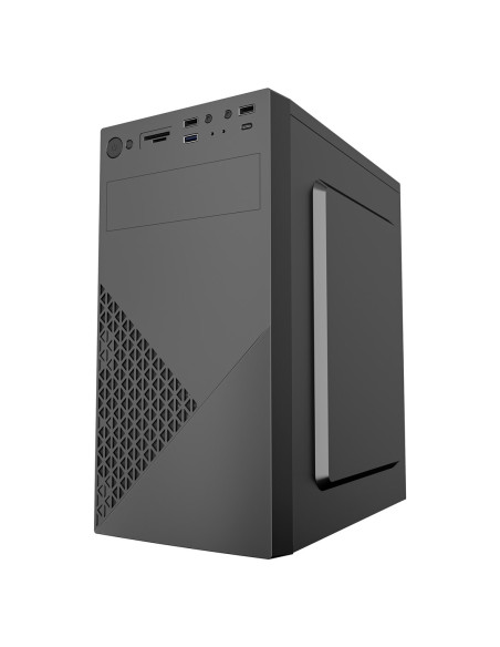 Gembird Obudowa Fornax K170 Mini-Tower (1X Usb 3.1, 2X Usb 2.0, 1X Usb Typ-C, Czytnik Kart, 2X Minijack) Czarna