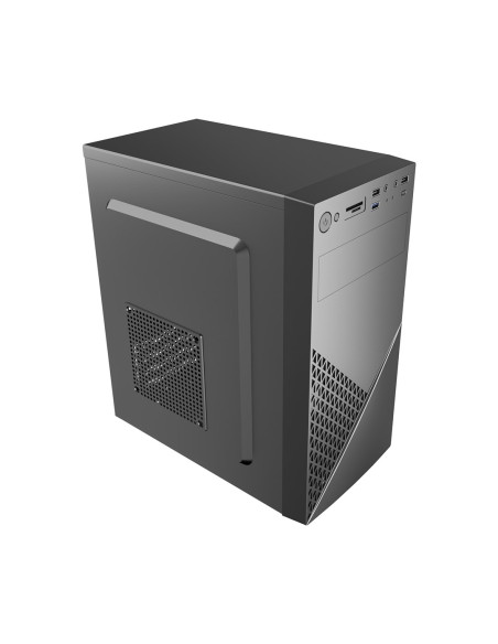 Gembird Obudowa Fornax K170 Mini-Tower (1X Usb 3.1, 2X Usb 2.0, 1X Usb Typ-C, Czytnik Kart, 2X Minijack) Czarna
