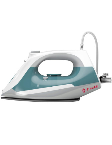 Singer Steam Choice 1.0 Żelazko Suche I Parowe Płyta Ceramiczna 2200 W Kolor Aqua, Biały